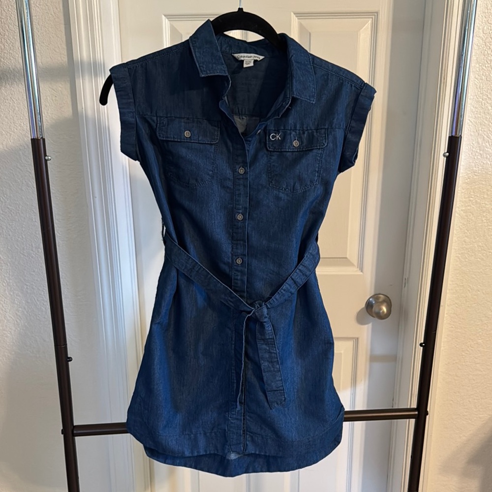Calvin Klein Blue Denim Dress